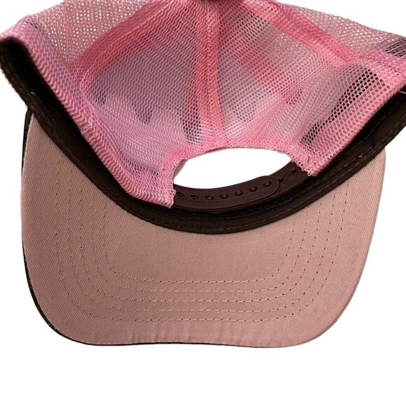 H3 Headwear Pink Trucker Hat Pink Floyd Dark side of the Moon Graphic One Size - Picture 7 of 8